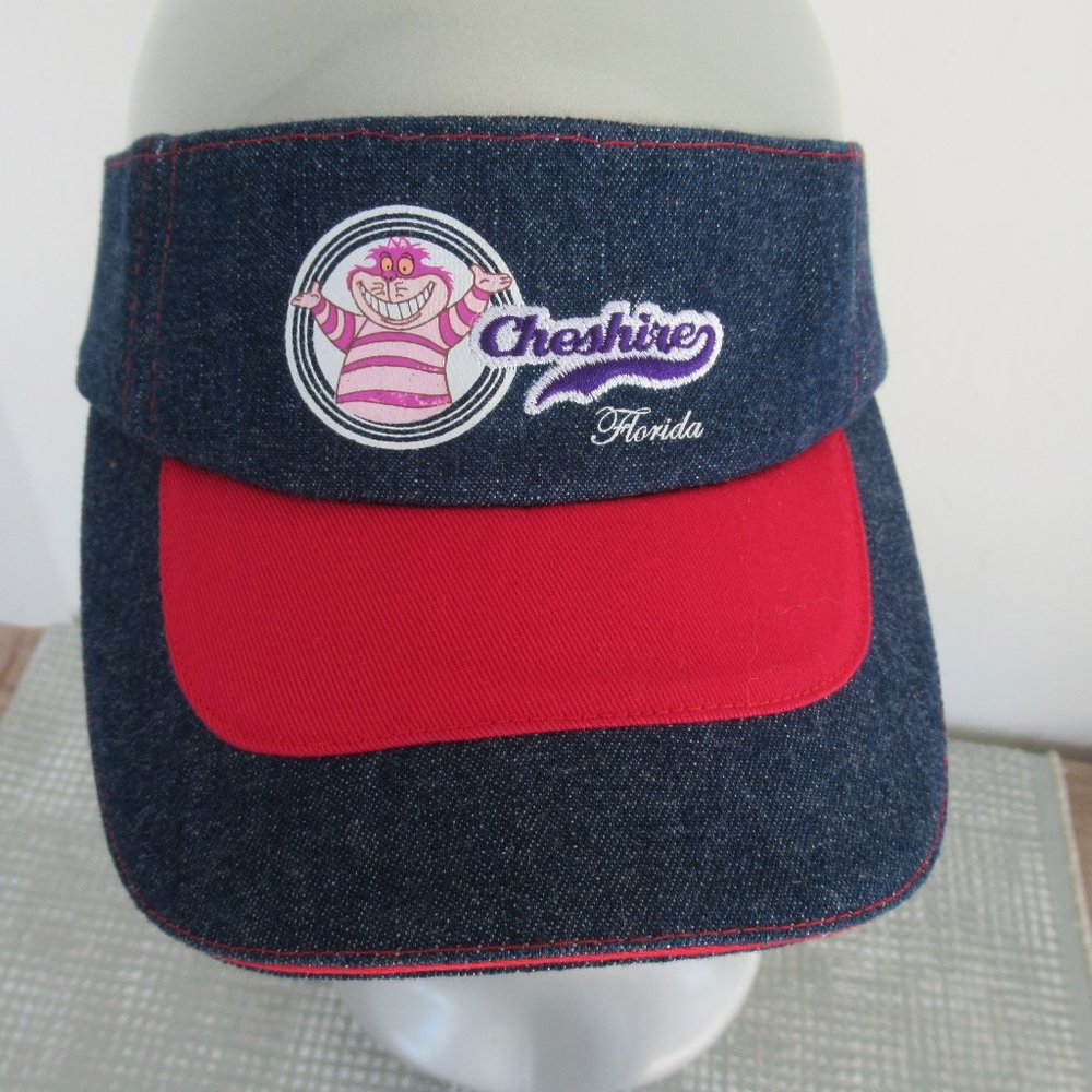 DISNEY CHESHIRE CAT VISOR HAT ALICE In Wonderland Disney Florida Adjustable RARE